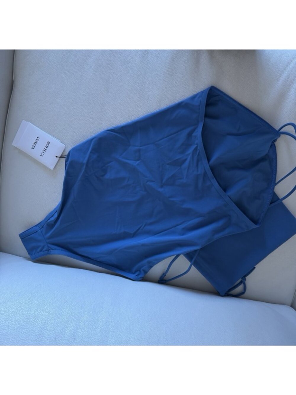 NWT BOTTEGA Veneta Swimsuit One Piece Blue Nylon Sz M - Picture 7 of 7
